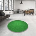 thumbnail image 4 of Ahgly Company Machine Washable Indoor Round Transitional Green Area Rugs, 5' Round, 4 of 7