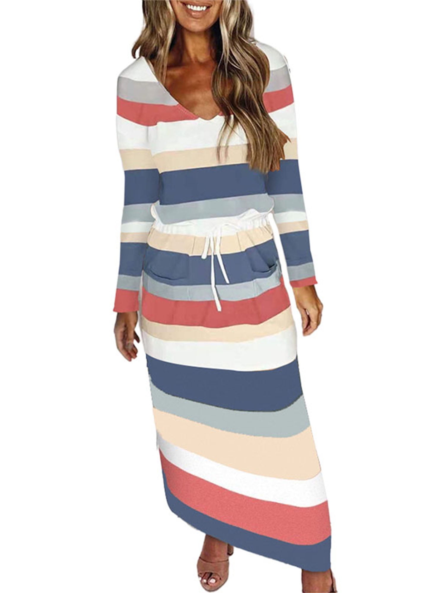 long sleeve maxi shift dress