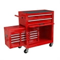 Aukfa Tool Chest, 2in1 Steel Rolling Tool Box & On Wheels for