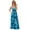 Blue, variant on Women's Crisscross Printed Surplice Cami Dress with Sheer Detail and Opaque Stretch Body Fabric 100% Polyester