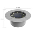 thumbnail image 1 of Lámpara subterránea de camino de camino de jardín impermeable de luz enterrada solar al aire libre 8LED Sywqhk Para estrenar, 1 of 7