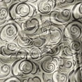 thumbnail image 6 of Ambesonne Abstract Valance & Curtain 3 Pcs Set, Abstract Brown Swirl Print, 55"x36", Dusk Dark Taupe Off White, 6 of 7