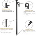 8 Pack Tent Stakes Heavy Duty Metal Tent Pegs for Camping Steel Tent