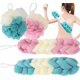 thumbnail image 1 of 4 esponjas exfoliantes para baño de ducha, esponja de baño suave, cómoda esponja de lufa de malla fina para mujeres y hombres JM, 1 of 5