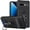 Black, variant on For Google Pixel 10a Multi-Functional Card Magnetic Ring Stand Hybrid Camera Case Cover - Blue