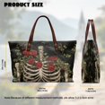 thumbnail image 6 of CHAQLIN Top Handle Bag with Casual Large Capacity, Rose Floral Pattern Inner Pocket Tote Handbag for Business Daily, 6 of 6