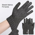 thumbnail image 4 of D-GROEE 1 Pair Ski Gloves Knitted Thread Elastic Cuff Windproof Thickened Thermal Soft Knit Winter Gloves for Daily Life, 4 of 8