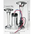 thumbnail image 7 of Train Air Horn for Truck Car, 12V/24V 600db Dual-Tone Electric Horn Kit with Air Compressor, Loud Dual Trumpet Horn for Trucks, Cars, Motorcycles, Boats, 7 of 7