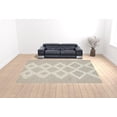 thumbnail image 2 of HomeRoots 512793 12 x 15 ft. Gray & Ivory Wool Geometric Hand Tufted Handmade Rectangle Area Rug, 2 of 5