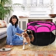 thumbnail image 2 of Pet Playpen Goozii para gatos y perros de interior, portátil, rosa, pequeño, 2 of 9