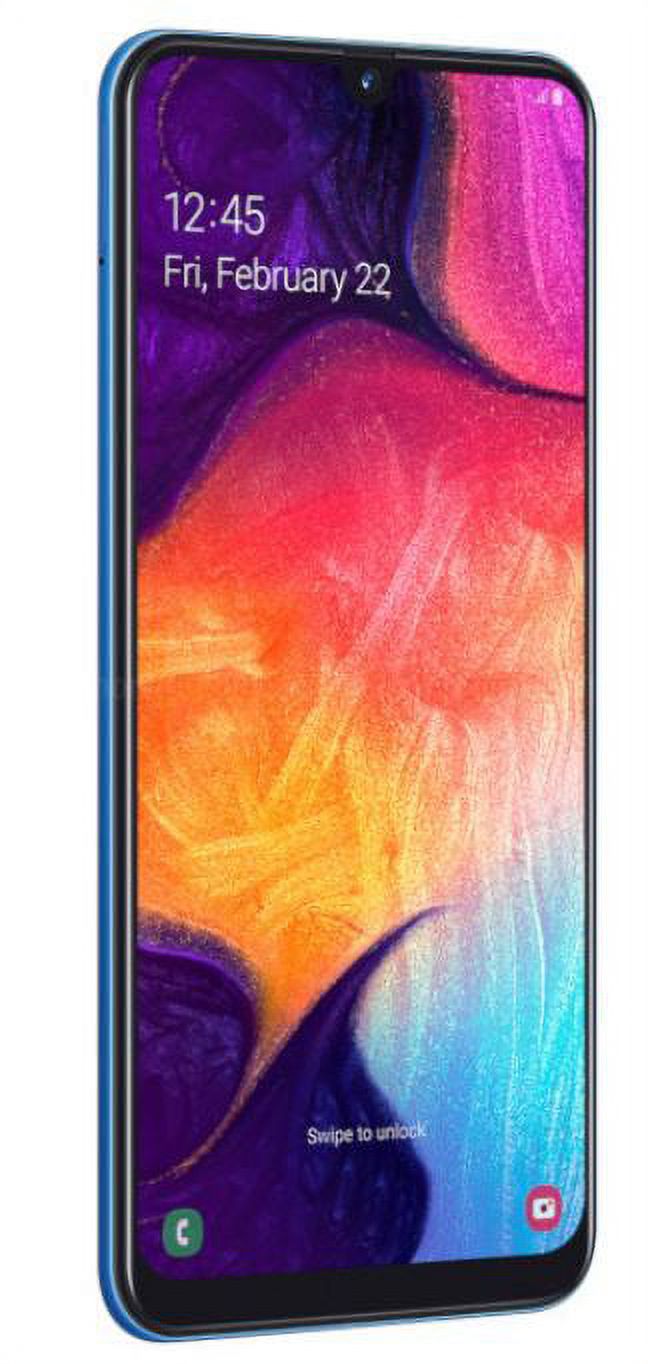 SAMSUNG Galaxy A50 A505G, 64GB, GSM Unlocked Dual SIM – Blue - image 3 of 5