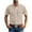 Beige, variant on Mens Casual Western Solid Short Sleeve Pearl Snaps Work Shirt Big and Tall Regular Fit Button Down Cowboy T-Shirts Men's Uniform Shirt with Double Chest Pockets Orange XL