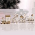 thumbnail image 1 of Hbdhejl Christmas Wooden Mini Train Decorations Solid Wood Christmas Train Cabinet Table Decorations, 1 of 8