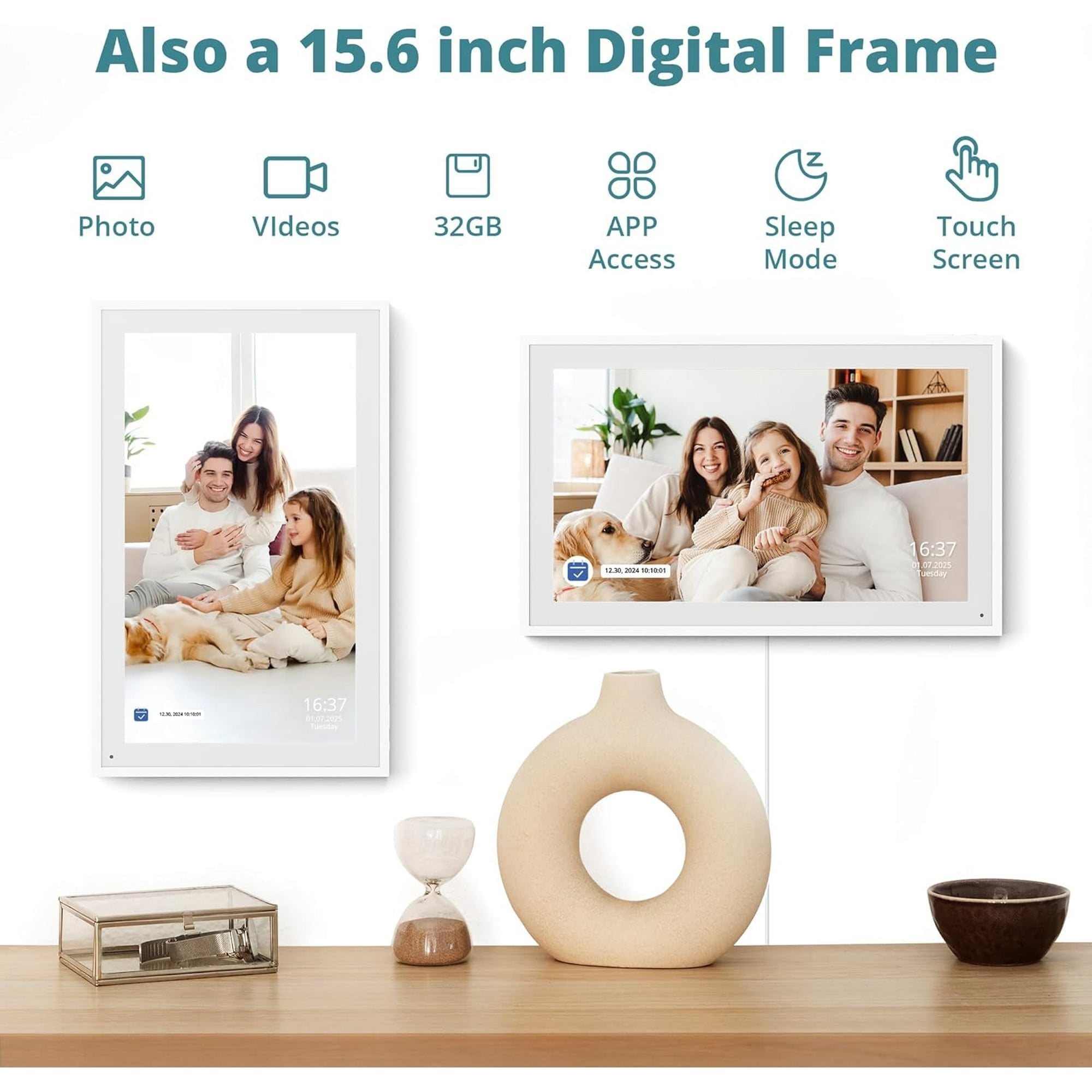 Dragon Touch 22" Digital Calendar, with1080P Touchscreen,Free Apps-Chore Chart/Photo/Rewards/Meals ect.