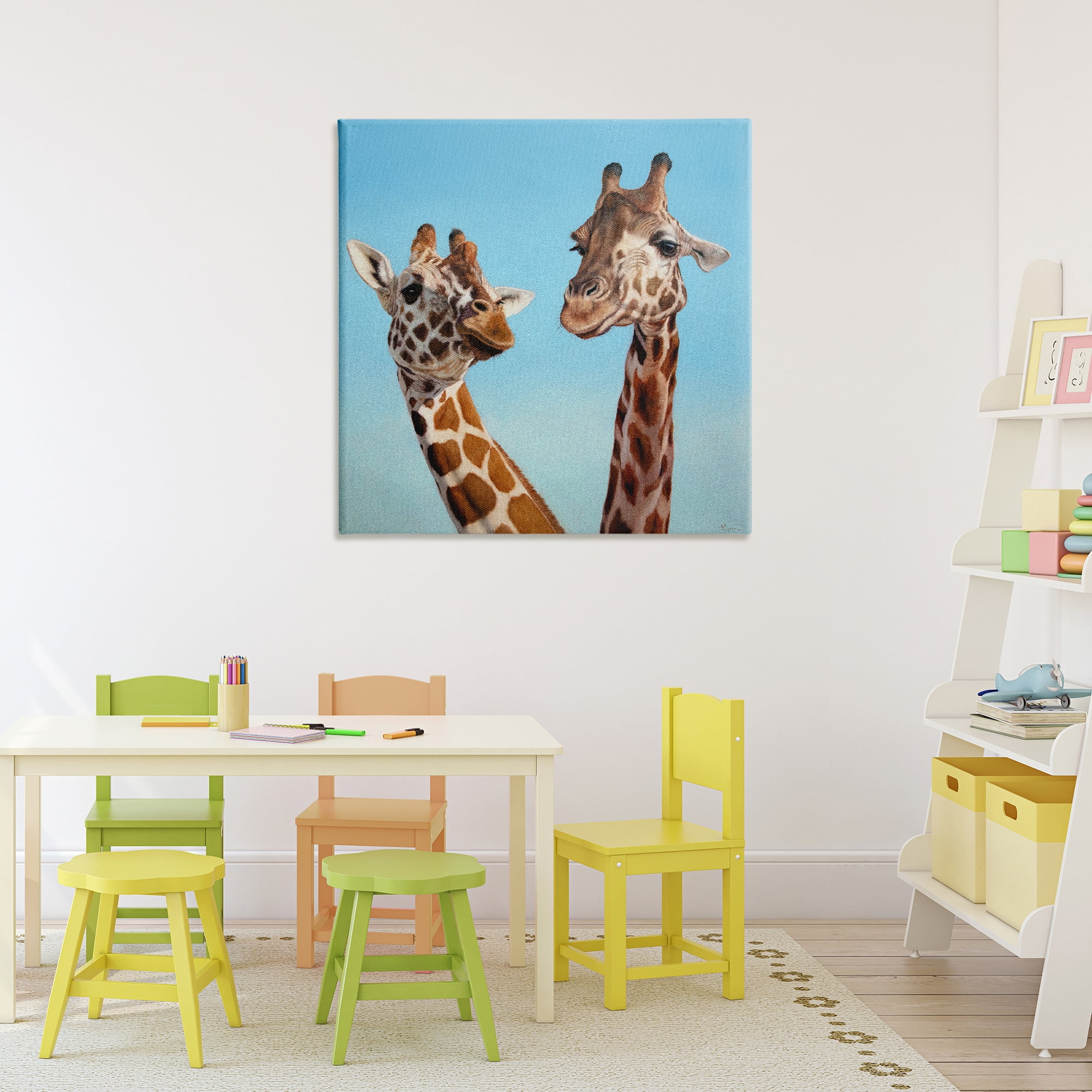 Stupell Industries Romantic Soulmate Giraffes Canvas Wall Art, design by Lucia Heffernan