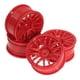 thumbnail image 2 of Llantas RC resistentes con buje de plástico ligero, repuesto profesional a escala 1:10 Rojo, 2 of 9