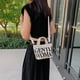 thumbnail image 4 of GentleWoman doble cara letras impresas mini lienzo bolsas de las mujeres nuevas cien hombro crossbody bolsa, 4 of 6