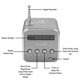 thumbnail image 4 of Altavoz estéreo retro inalámbrico Altavoz Bluetooth con pantalla digital LED Radio FM portátil para teléfonos móviles Tabletas Computadoras portátiles, 4 of 10