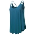 thumbnail image 2 of SSOULM Women's Loose Fit Flowy V Neck Sexy Pleated Cami Tank Top With Plus Size, 2 of 5