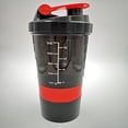 thumbnail image 1 of Vaso de plástico para batidos, vaso de regalo para batidos de fitness con proteína en polvo de tres capas, 1 of 2