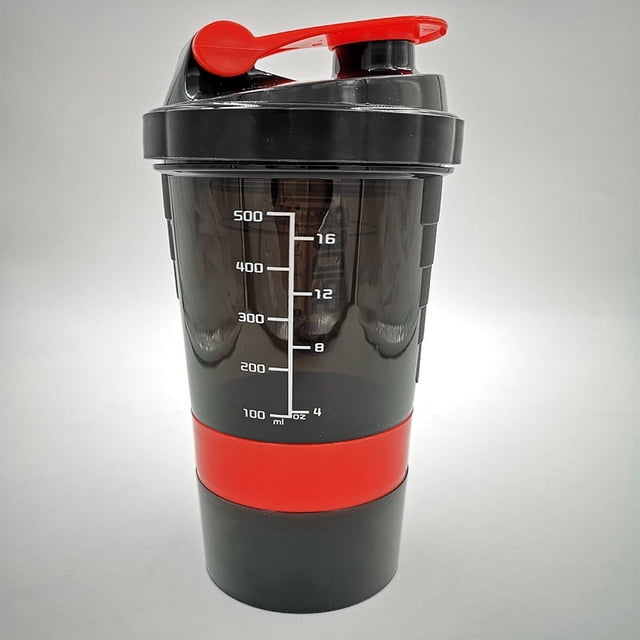 Vaso de plástico para batidos, vaso de regalo para batidos de fitness con proteína en polvo de tres capas