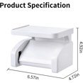 thumbnail image 4 of Soporte para papel higiénico YONGSHENG sin taladro con succión al vacío plástico montado en la pared, 4 of 5