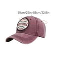 thumbnail image 2 of Xfvqtps Wash Distressed Baseball Cap for Men Women Vintage Adjustable Embroidered Trucker Hat Wine, 2 of 5