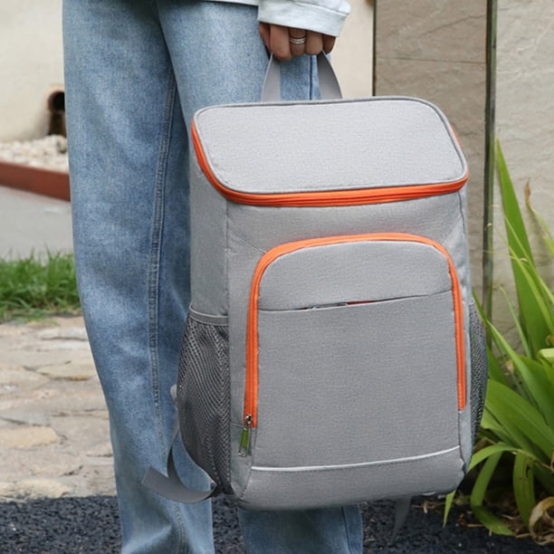 Mochila Térmica Mochila térmica Oxford con aislamiento para ahorrar espacio Mochila de almacenamiento (gris naranja)