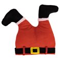 thumbnail image 2 of KAKOWELY Divertido gorro navideño portátil para fiestas navideñas, creativo gorro con forma de pata de elfo, recuerdo de fiesta navideña, 2 of 5