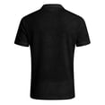 thumbnail image 4 of Hearthz Textured Knit Men's Polo Shirts Quarter Zip Men's Shirts Short Sleeve Collared Mens Golf Shirt Black XL, 4 of 4