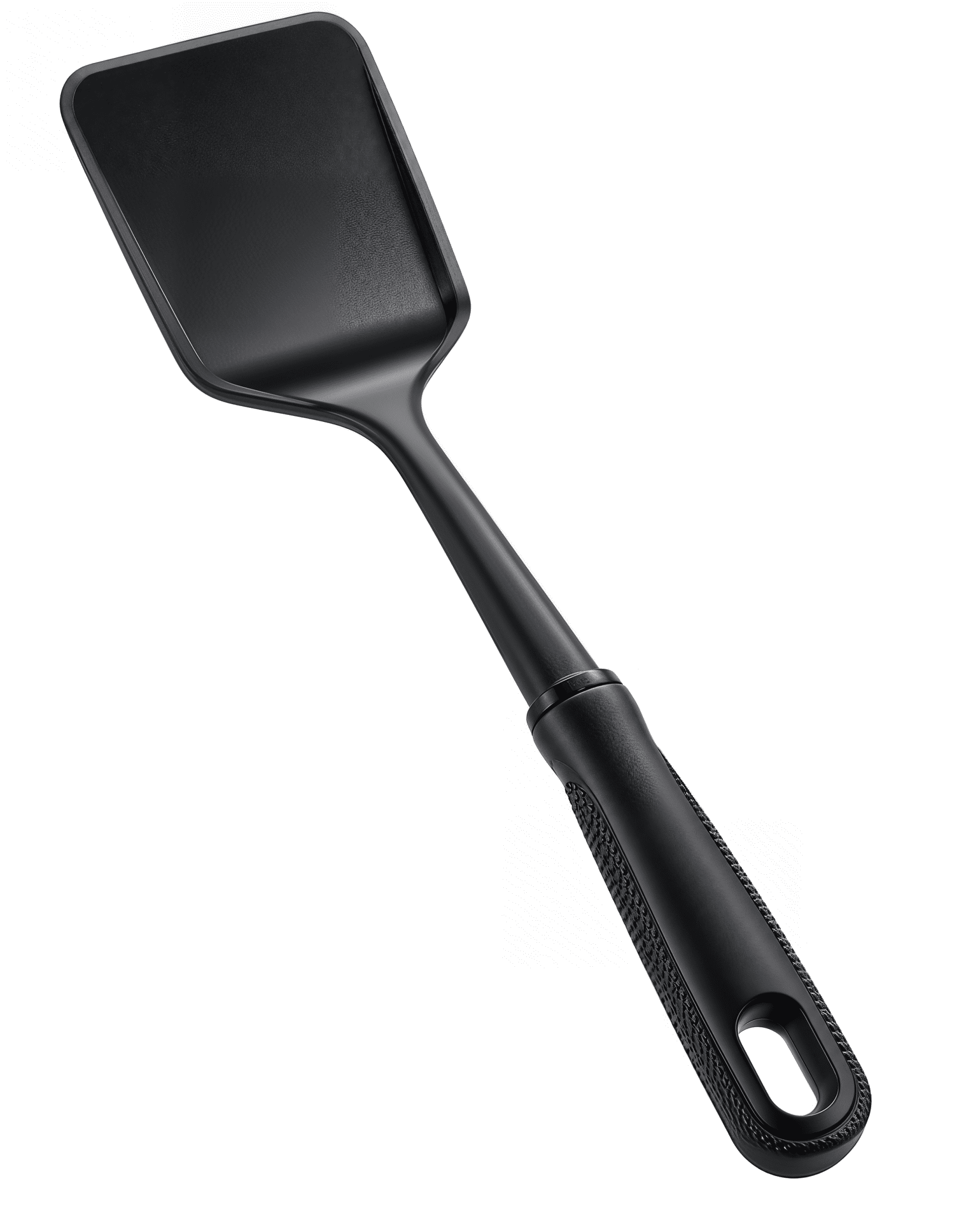 Mainstays Nylon Solid Turner Kitchen Spatula, Comfort Grip Handle, 12.4 in, Black