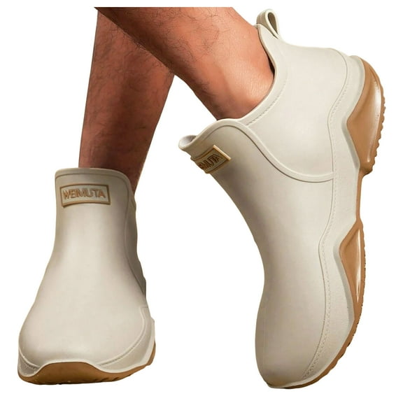 Chenyee Unisex Waterproof Rain Shoes Rubber Ankle Rain Boots Outdoor Non Slip Footwear for Gardening Fishing