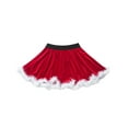 thumbnail image 4 of Aislor Kids Big Girls Christmas Santa Cosplay Faux Fur Skirts Festival Dance Performance Fancy Dress Size 4-16 A Red 10, 4 of 7