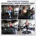 thumbnail image 5 of 48 pulgadas sin resorte mini trampolín de fitness, rebounder de ejercicio interior/exterior para entrenamientos más silenciosos y seguros, carga 450lbs, entrenador de cardio de salto del gimnasio, 5 of 5