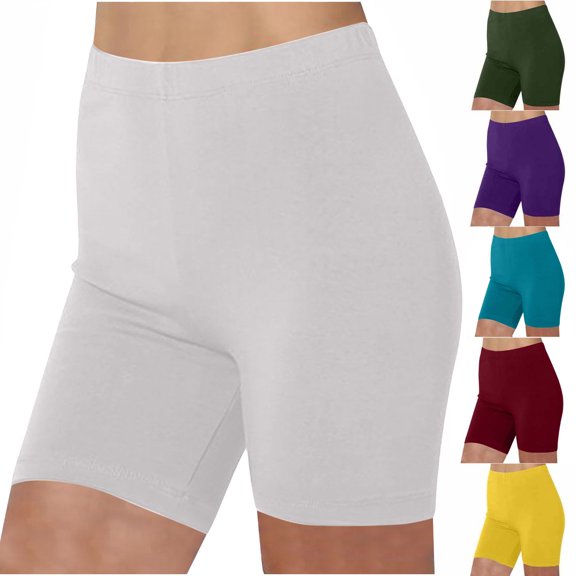 Cekizud Biker Shorts Women High Waist Tummy Control Leggings Yoga Shorts Workout Athletic Gym Shorts,Size S-3XL