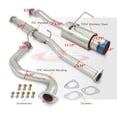 thumbnail image 4 of AJP Distributors JDM Stainless Steel Catback Exhaust System 4.5" Burnt Muffler Tip 2.5" Piping For Acura Integra GSR DC2 1.8L DOHC B18C1 1994 1995 1996 1997 1998 1999 2000 2001 94 95 96 97 98 99 00 01, 4 of 5