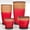 Sunset Red, variant on FIASON 4 Pack Tall Planters Set (24/21/12/10 Inch), Wine Red Speckled Glossy Flower Pots with Mesh Filters, Drainage Holes & Saucers, Indoor Outdoor Planters for Front Porch Patio Garden