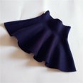 thumbnail image 2 of Girls Tutu Skirt Kids Casual High Waist Knitted Flared Pleated A Line Solid Above Knee Skirt Girls Skirts Navy 2 Years-3 Years, 2 of 7