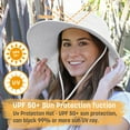 thumbnail image 5 of Solaris Sun Hats for Women, Wide Brim Summer Beach Hat with Neck Flap, UPF 50+ Fishing Hat for Hiking, White, 5 of 8