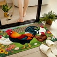 thumbnail image 3 of JML Non-Slip MicrofiberFabric & Rubber Doormat - Soft Entryway Rug for Home/Office (16"x24") - Easy Clean Door Mat for Indoor/Outdoor Use, Chickens, 3 of 6