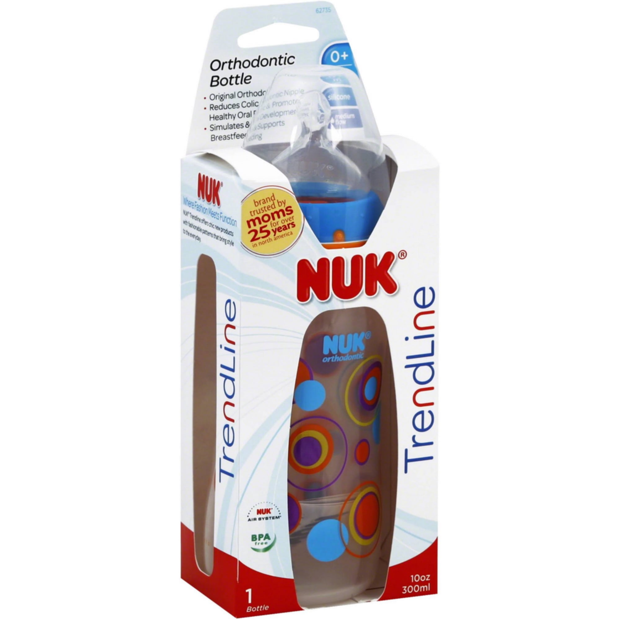 NUK ORTHODONTIC BOTTLE SLCN WN 10 OZ []