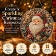 thumbnail image 7 of Christmas Pearl Diamond Painting Suncatcher Kit, DIY Craft, Acrylic Round Board with Lace Edge, 3D Mixed-Sized Pearl Beads Craft, Festive Window Wall Decor, 7 of 7