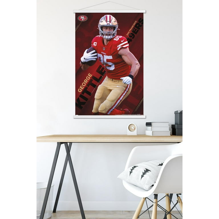 NFL San Francisco 49ers - George Kittle 20 Wall Poster with Wooden Magnetic  Frame, 22.375 x 34 