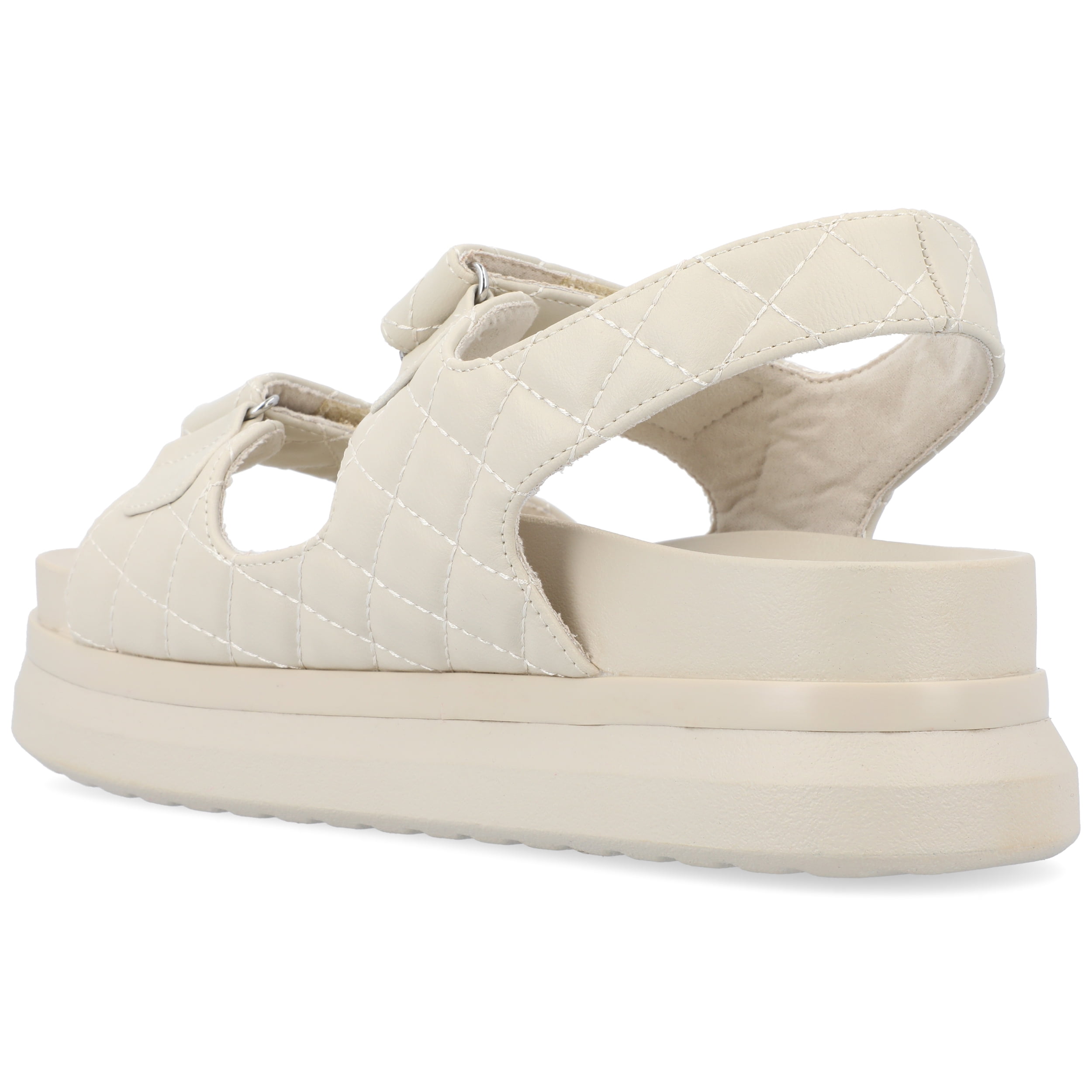 Journee Womens Debby Hook and Loop Platform Sport Sandals