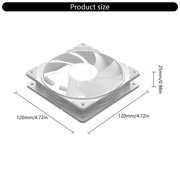120mm Quiet Computer Case Fan 12V Cooling Fan Heat Dissipation For Gaming PC