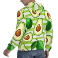 thumbnail image 3 of Bingfone Avocado Green Striped Men'S Drawstring Hoodie Long Sleeve Pocket Sweatshirts-Xx-Large, 3 of 9