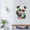 thumbnail image 4 of JEUXUS Colorful Cartoon Animal Wall Art Canvas Print Funny Cute Panda Frog Pig Orangutan Pictures for Kids Bedroom Nursery Decor Artwork Framed 4, 4 of 5
