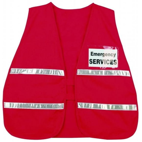 River City 611-ICV204 21 x 48 in. Poly Cotton Safety Vest- Red