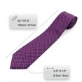 thumbnail image 5 of Neckties for Men Dotty Purple with Blue Dots Tie Classic Size 57.5"×3.15", 5 of 7