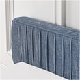 thumbnail image 4 of Queen Upholstered Platform Bed with Storage Space, Dark Blue Chenille Fabric Headboard, Modern Low Profile Bed Frame, No Box Spring Needed, 4 of 10